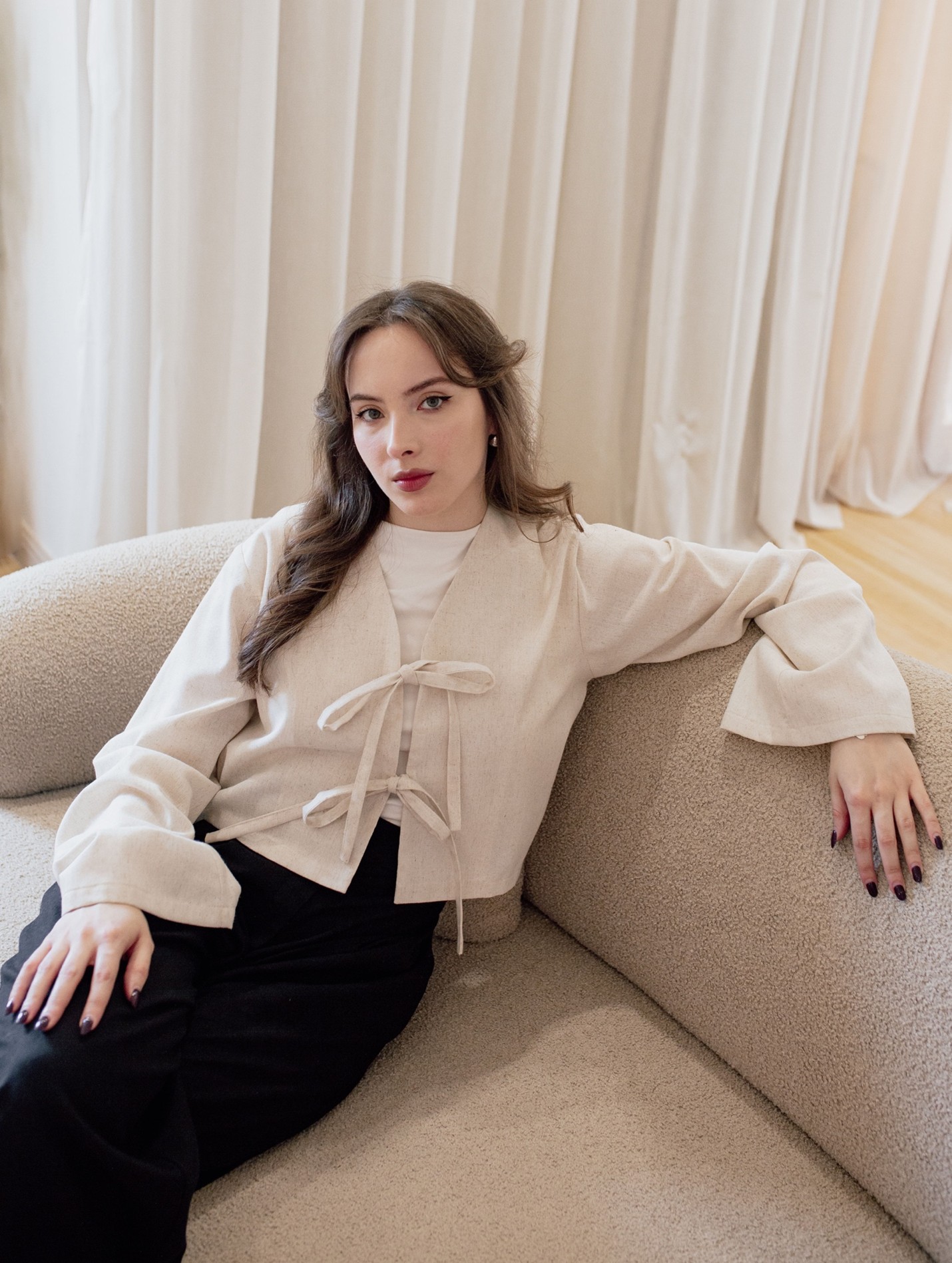 Lumi Linen Blouse – Beige