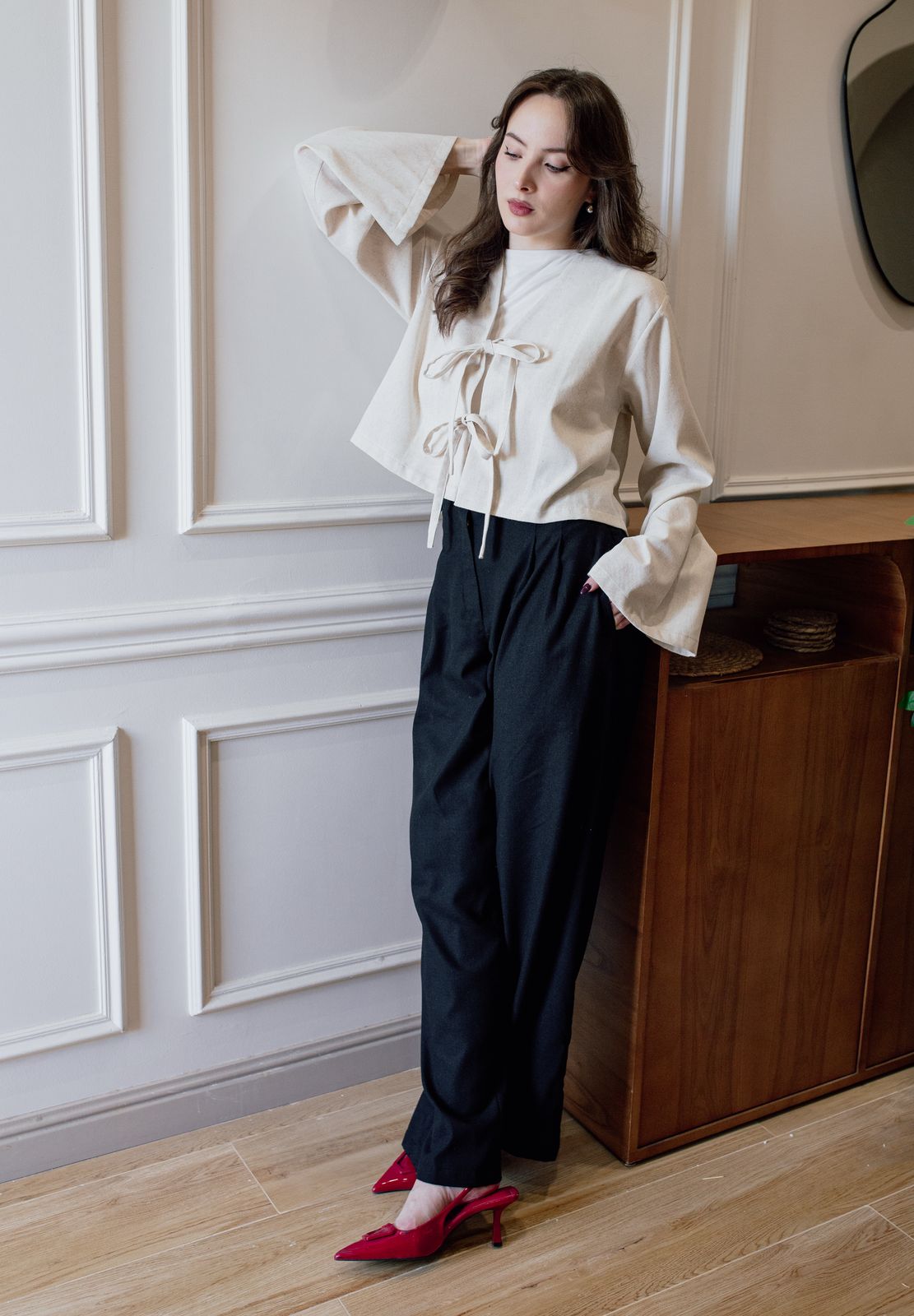 Lumi Linen Blouse – Beige - Image 3