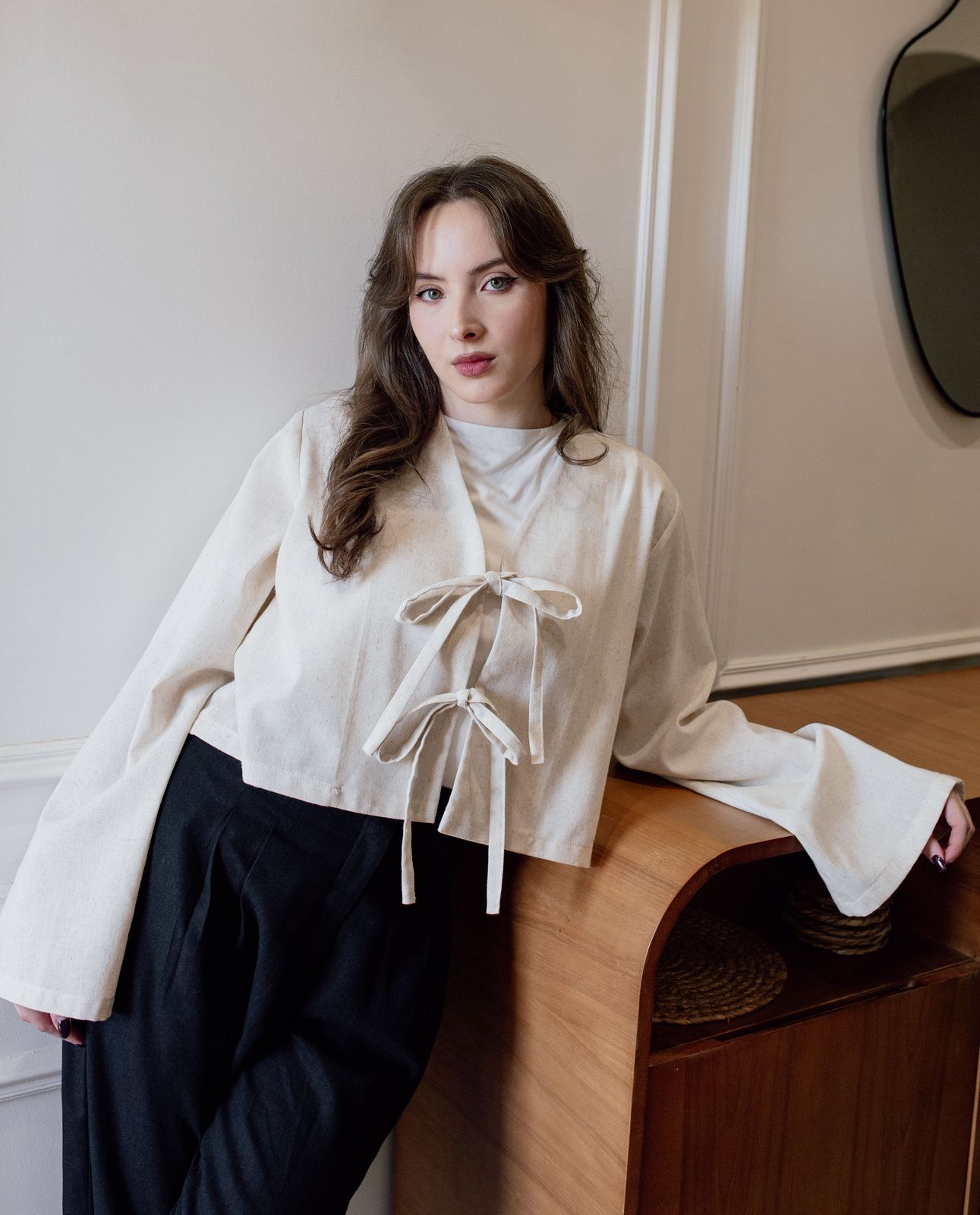 Lumi Linen Blouse – Beige - Image 2