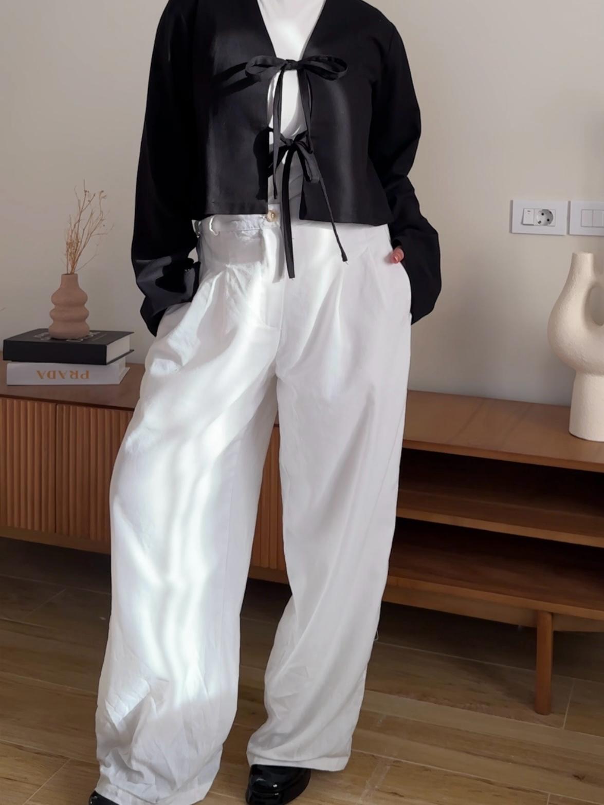 Lumi Linen Blouse – Black - Image 6