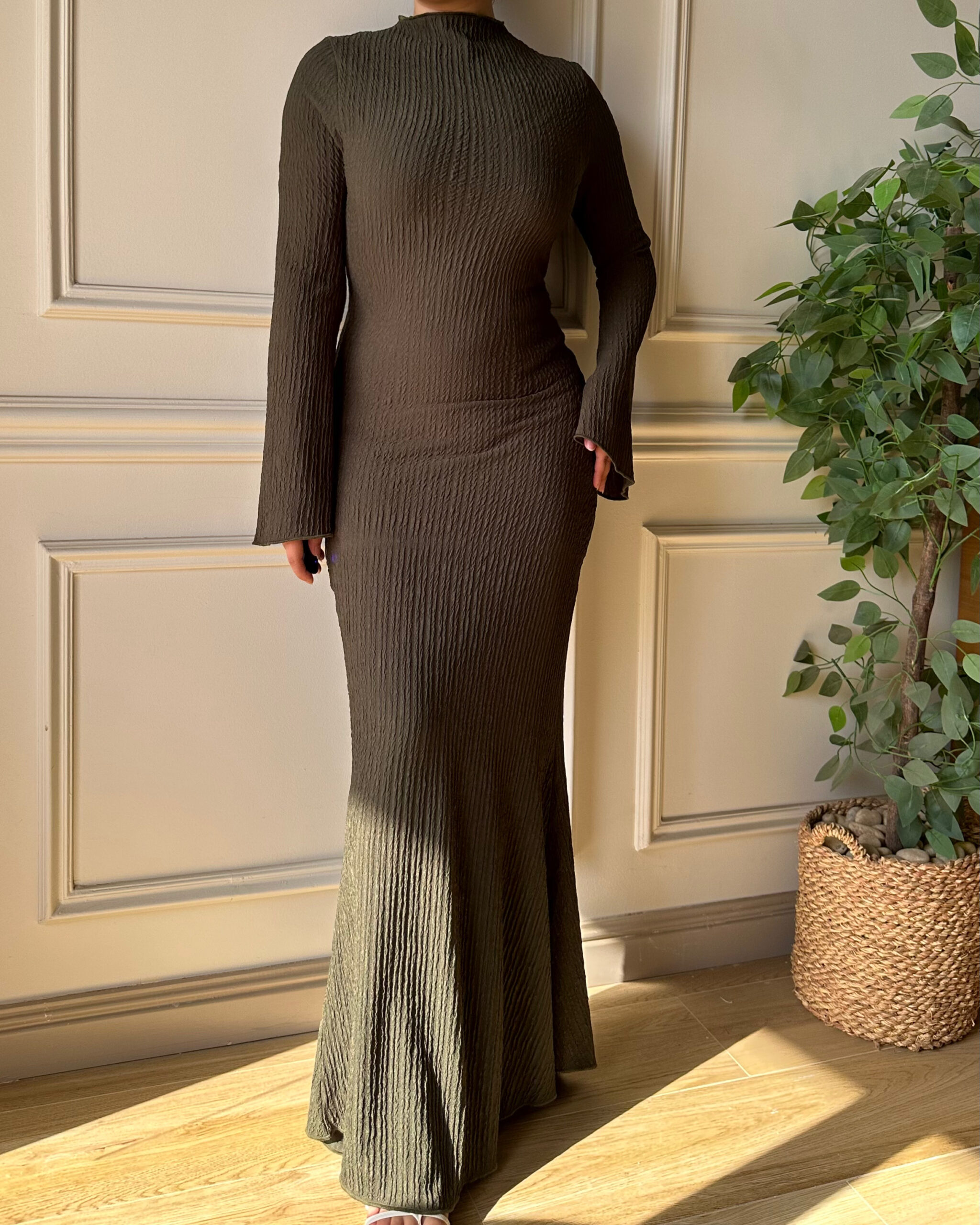 Flare Maxi Dress - Olive